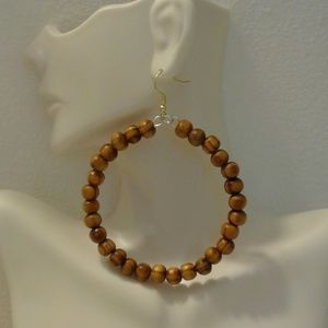 Wooden Hoop Earrings
